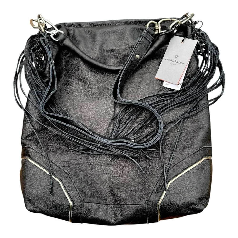 Liebeskind Berlin Fringe Leather Hobo Bag